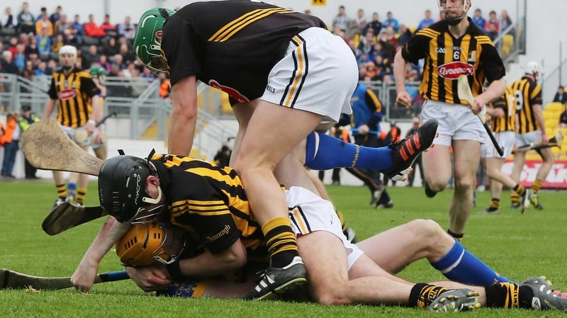 Lar Corbett suffered the injury in this altercation with JJ Delaney, both men were sent off