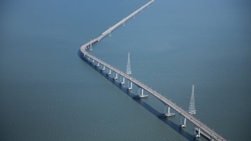 Five of the women were trapped, but the four other women managed to get out after the vehicle came to a stop on the San Mateo-Hayward Bridge