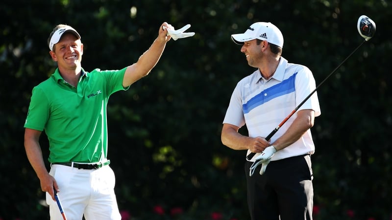 Luke Donald playing alongside Sergio Garcia in 2013