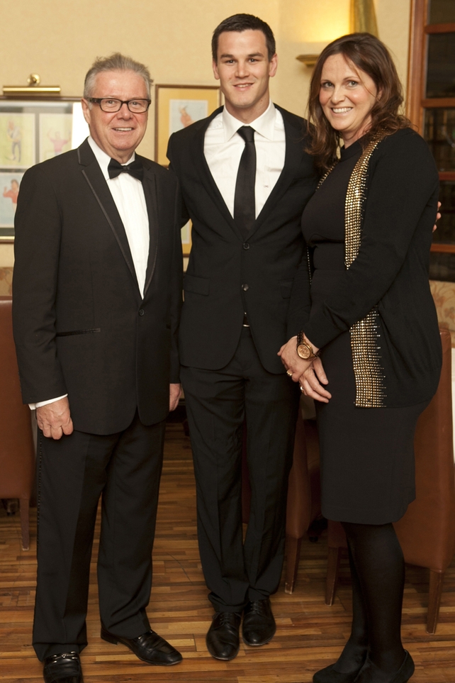 Sean Rowland, Johnny Sexton and Sara McDowell