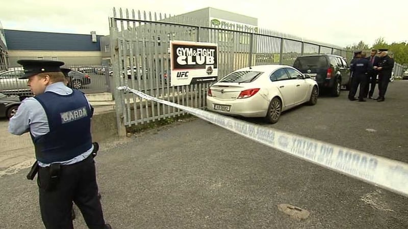 The man is believed to have been shot four times outside a gym