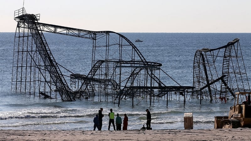 Images of the roller coaster have been used to sell memorabilia to raise money for storm victims
