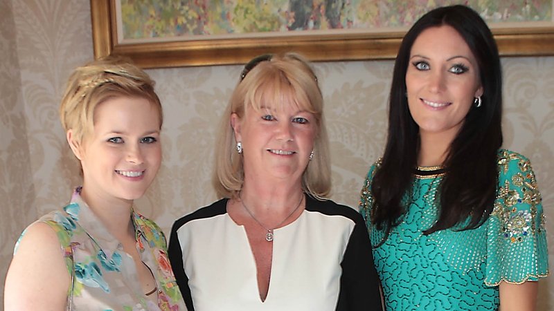 Miriam Ahern surrounded by daughters Cecilia (left) and Georgina