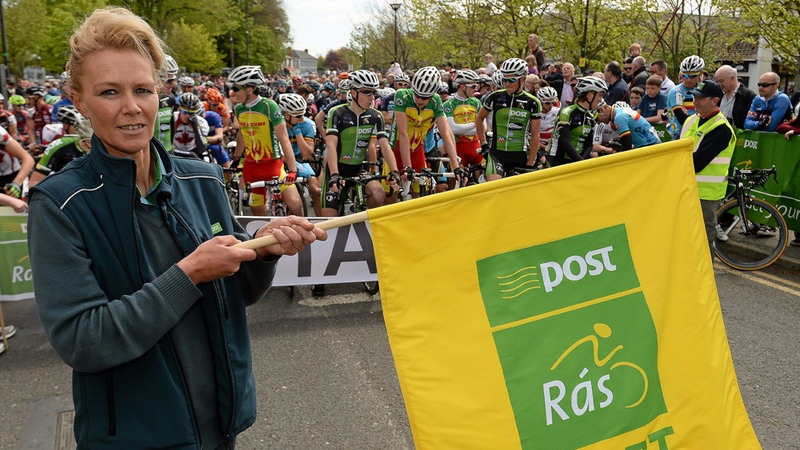 Audrey Breslin of Dunshaughlin, Co. Meath, at the start of the 2013 An Post Rás.