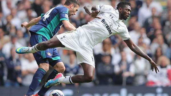Striker Emmanuel Adebayor is one of a number of first teamers not featuring in Serbia