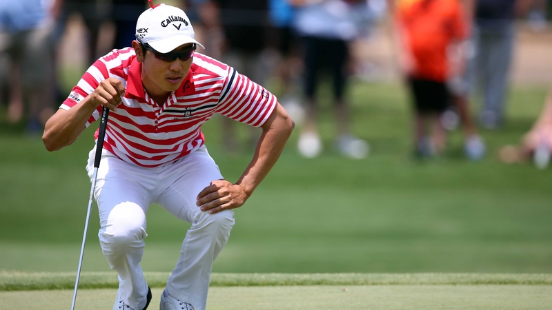 Bae Sang-moon sank a crucial birdie on the 16th hole