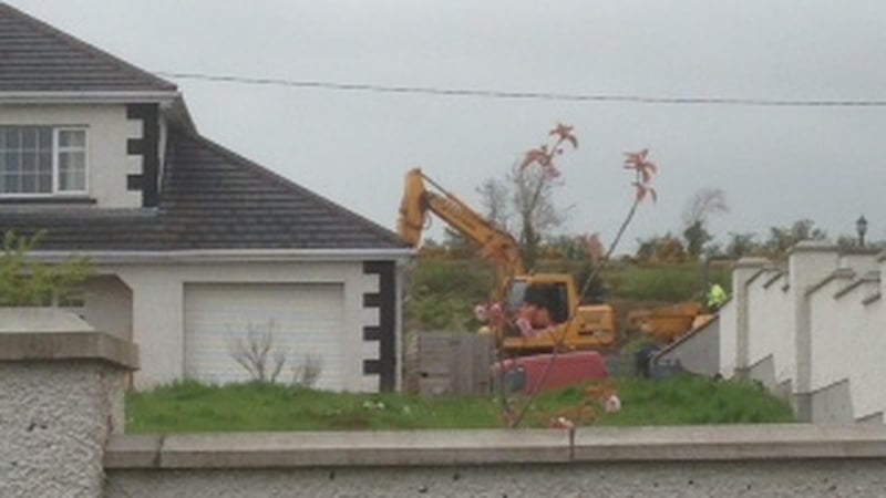 Heavy machinery is being used in the search