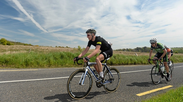 Roger Aiken (Louth Prague Charter) on his way to winning the category three climb at Glenaster