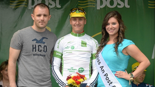 Samuel Harrision of the Great Britain National Team holds the Irish Sports Council under-23 jersey