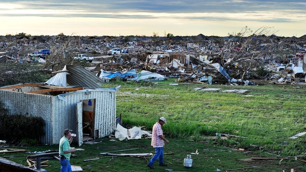 The tornado caused widespread devastation around Oklahoma City