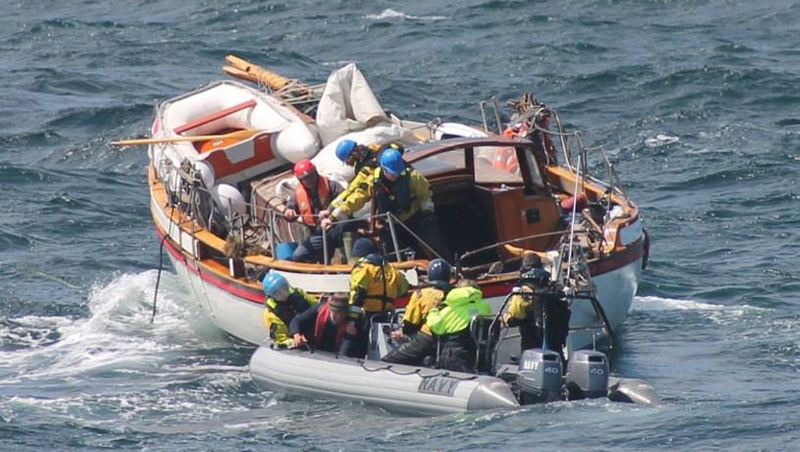 The tow to shore was expected to take 24 hours