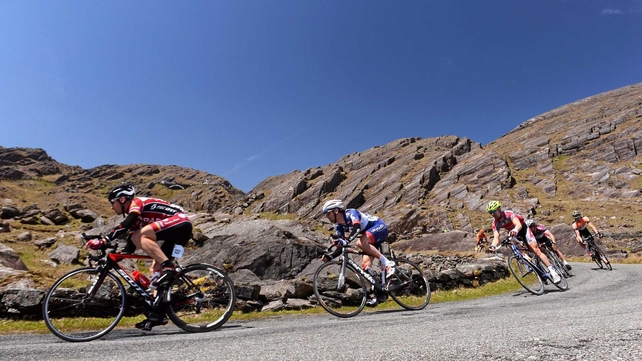A general view of the riders at Healy Pass, Co Kerry