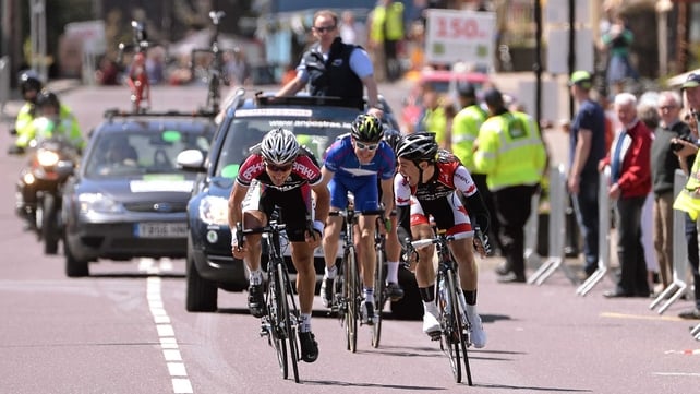 Krill Pozdnyakov (Azerbaijan Synergy Baku) on the way to winning stage four