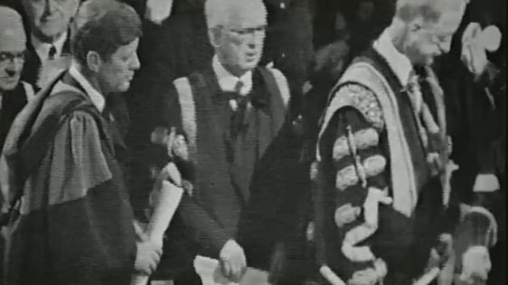 President Kennedy Receives an Honorary Degree at Dublin Castle, 1963