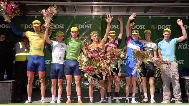 The full compliment of stage-four podium winners at Listowel