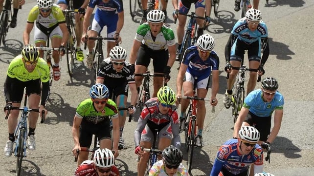The peloton going through Mallow, Co Cork
