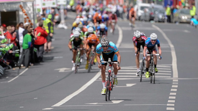 De Pauw (Belgium National Team) speeds away on his way to winning stage five
