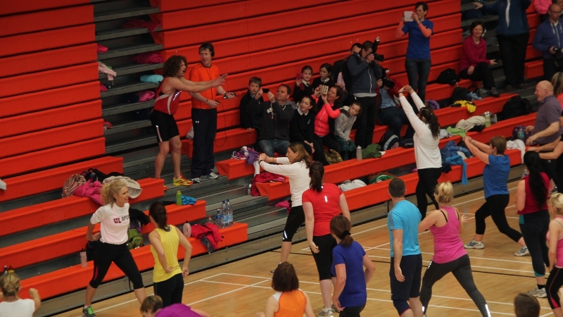 Where's Hector? Can you spot him (orange T-shirt) beside The Gym's Richie Clifford