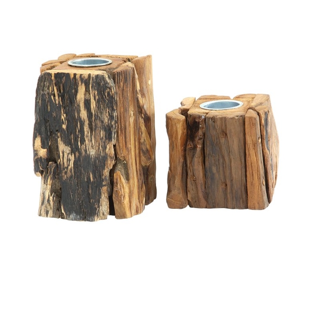 Country Life teak candle holders, €24.99, available in stores across Leinster and Munster