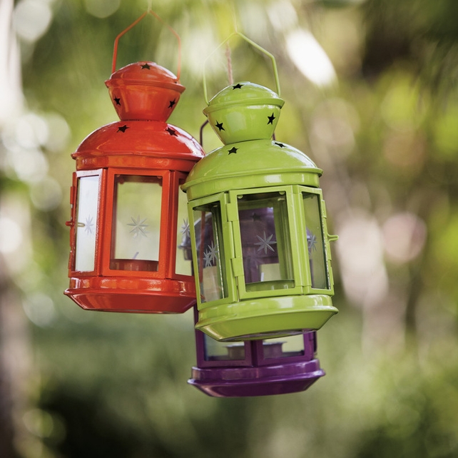 Lanterns, in a variety of colours, available from Homebase.