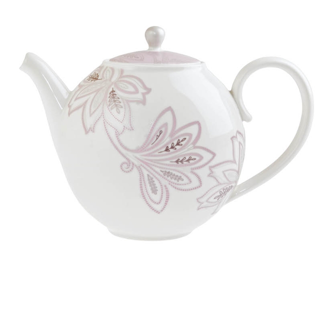 Denby Monsoon floral pink teapot, €50, available from Clerys Dublin.