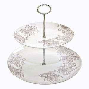 Denby Monsoon cake stand, €40, available from Clerys Dublin.