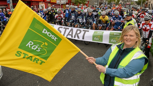 Aine Barrett, Mitchelstown Post Office, at the start of stage six.