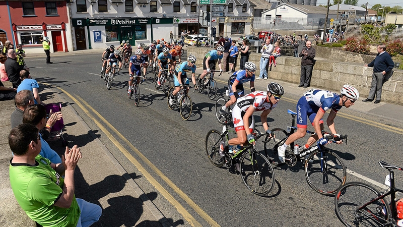 The riders pass through Tullow, Co. Carlow on their way from Carlow to Naas