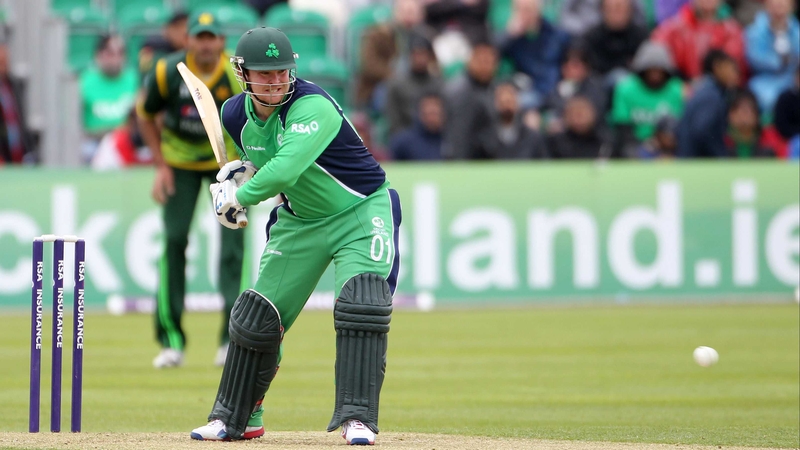 Paul Stirling on his way to another century against Pakistan