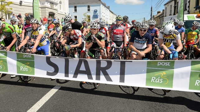 A general view of the start of Stage 8 of the 2013 An Post Rás in Naas.