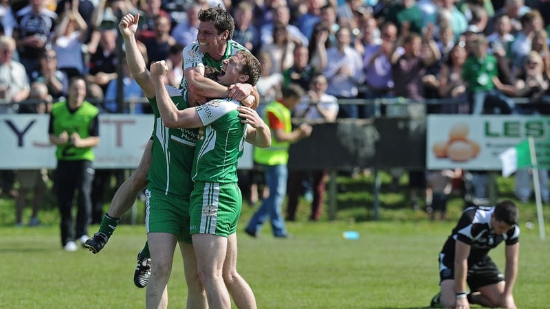 London players celebrate after their historic win over Sligo