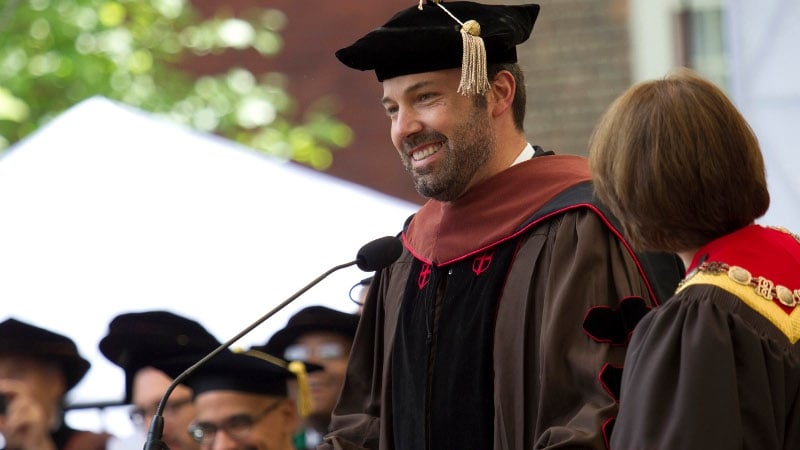 Bne Affleck receives honorary degree from Brown University