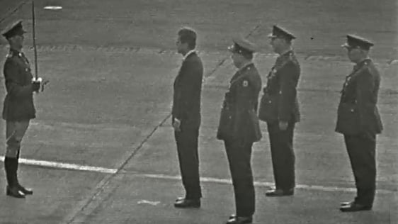 President Kennedy inspecting the guards at Dublin Airport, 1963