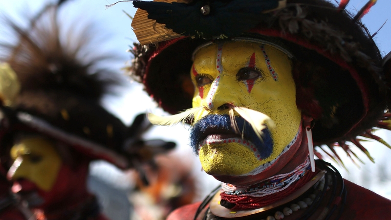 Traditional dancers perform in Papua New Guinea