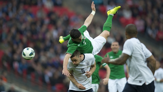 Shane Long scored with a stunning header as Ireland claimed a 1-1 draw with England in a friendly at Wembley in May