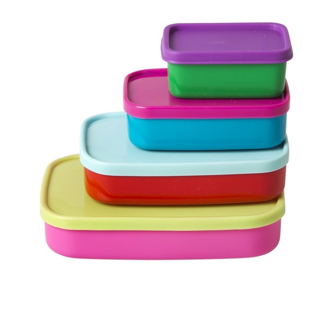 Set of four small plastic lunchboxes, €19, available in store or online from Debenhams.