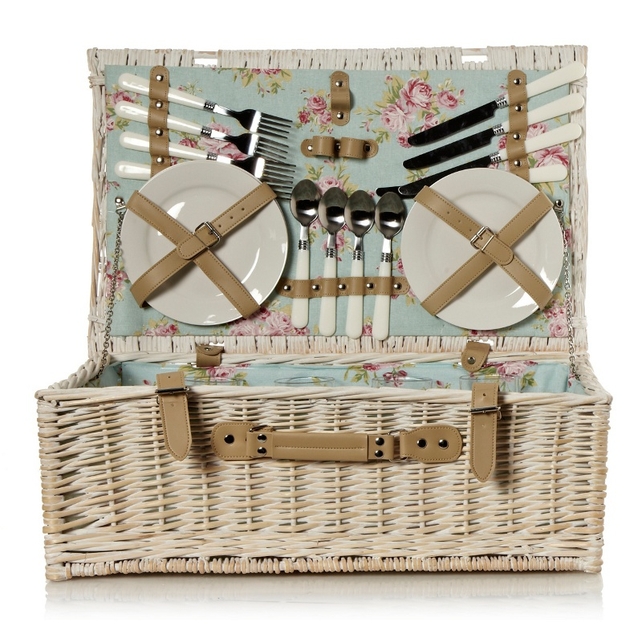 Debenhams white wicker picnic hamper. Was €140, NOW €70!