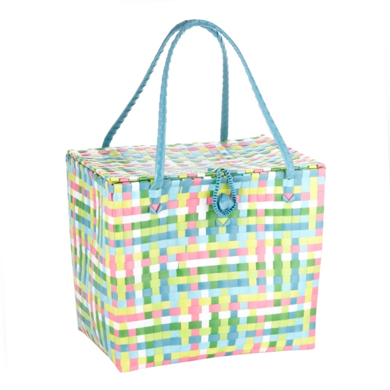 Butterfly by Matthew Willliamson Blue plastic woven picnic basket €40, available from Debenhams.