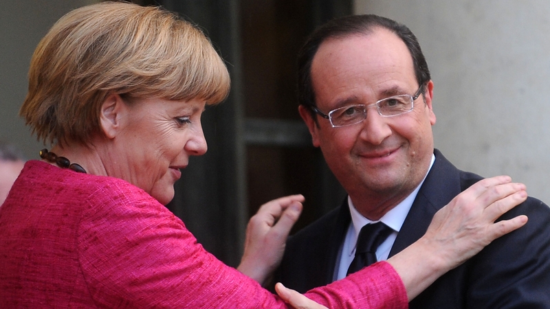 Angela Merkel said she agreed with French President Francois Hollande on EU member states cooperating more on economic issues