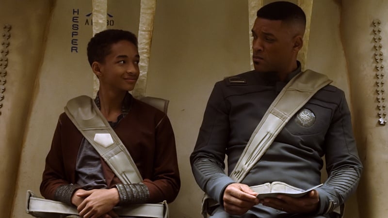 Jaden doesn't have the cool charisma of his father and fails to lead the picture