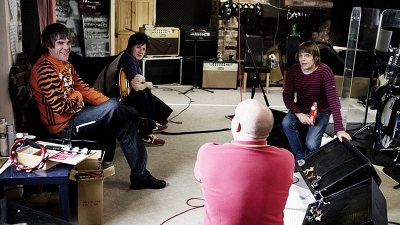Shane Meadows talks to members of The Stone Roses