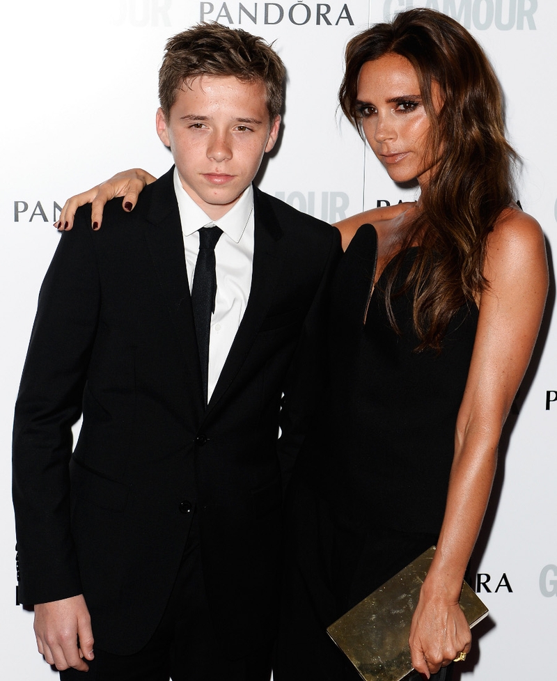 Victoria Beckham attended the event with her eldest child, 14 year-old son Brooklyn.