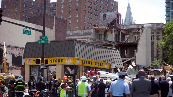 The building collapsed during demolition