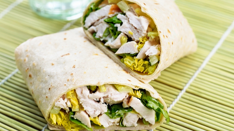 Chicken Caesar Salad Wrap