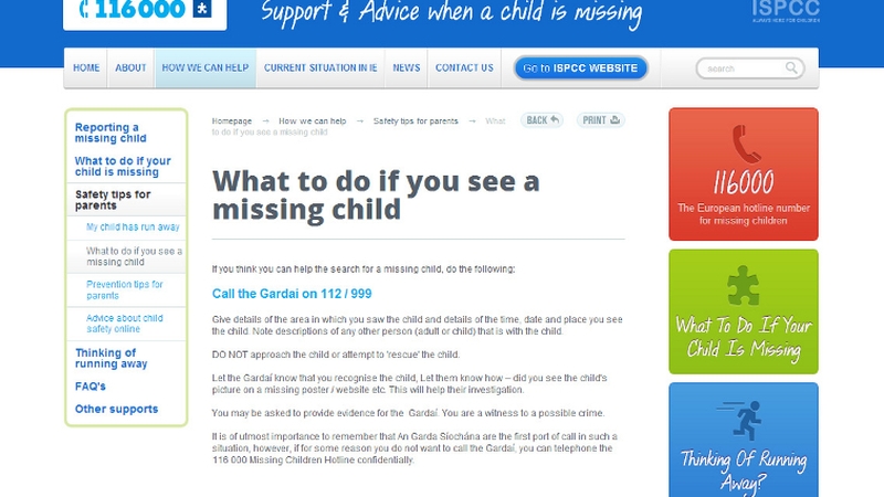 Around 6,000 cases of missing children are reported to gardaí every year