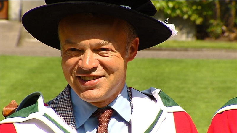 Graham Norton - picked up his honorary degree today