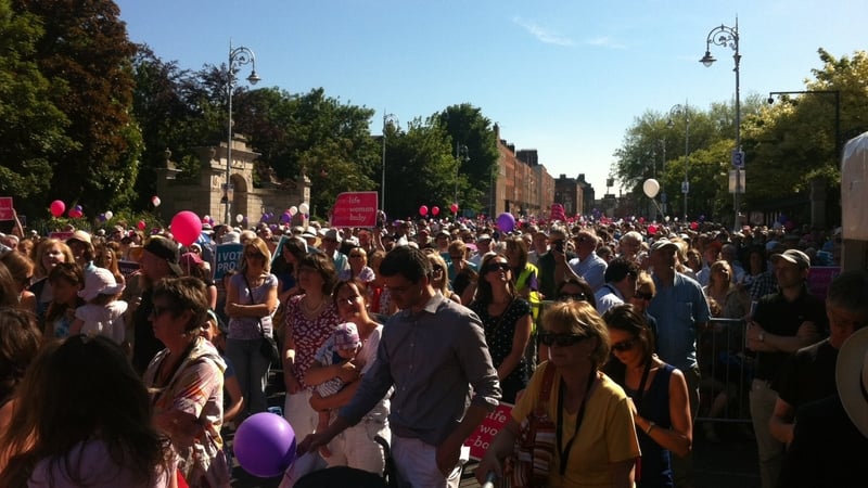 The 'Vigil for Life' rally took place at Dublin's Merrion Square