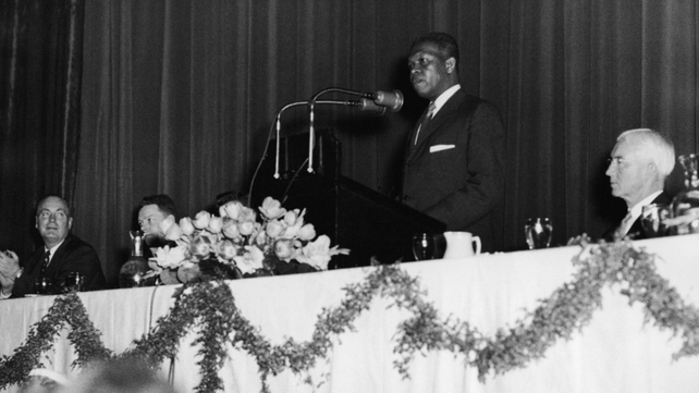 Nelson Mandela speaks at a conference in the early 1960s