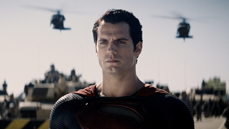 Henry Cavill looks pensive as Superman prepares for battle