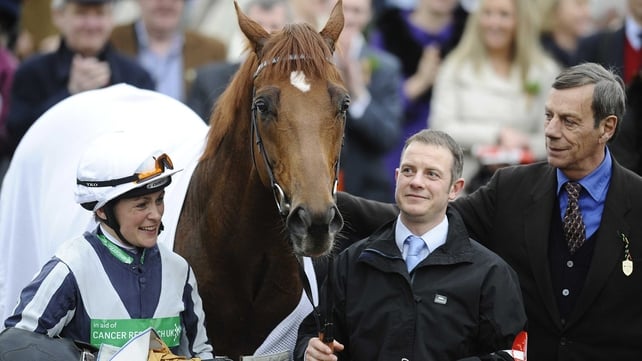 A man for all seasons – Henry Cecil with Plato, winner of the St Patrick's Day Derby in 2011, an event which aptly raised funds for Cancer Research UK